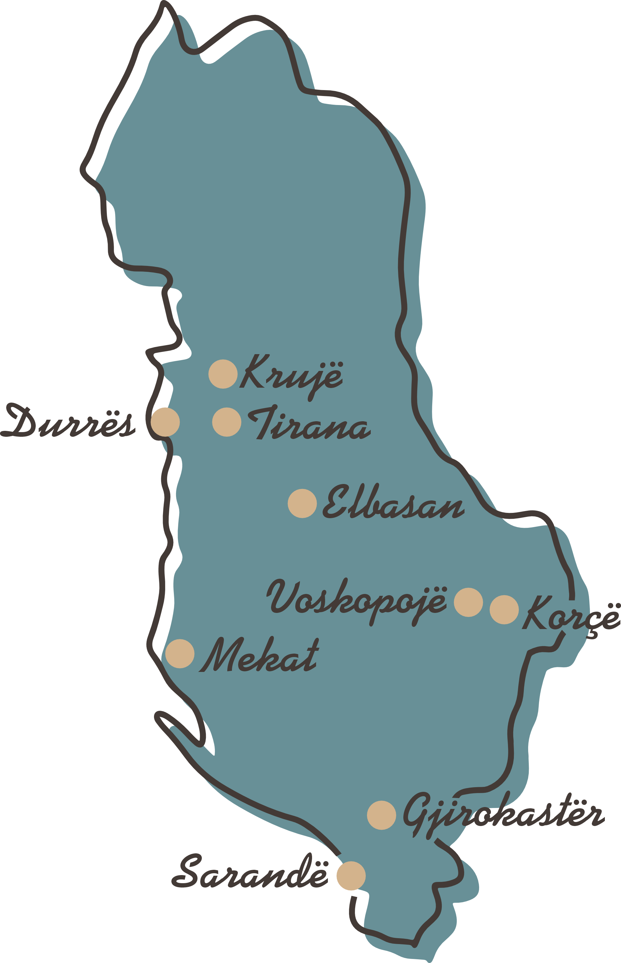 Karte Albanien